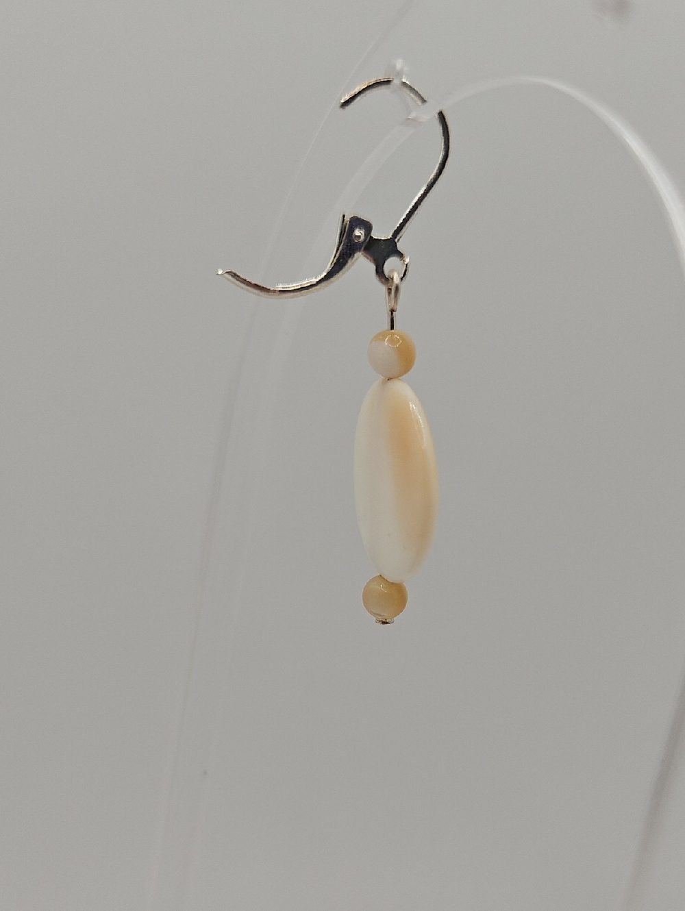 Shell coin Drop Earrings - Picture 7 of 9